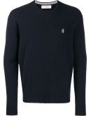 embroidered logo knit sweater