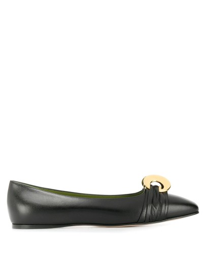 Half Moon GG flat pumps