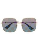 GG holographic square-frame sunglasses