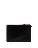 logo printed clutch bag