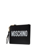 logo printed clutch bag