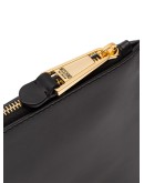 logo printed clutch bag