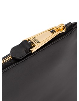 logo printed clutch bag