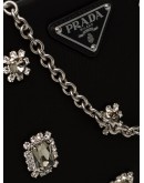 crystal-embellished chain-link clutch