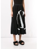 VLOGO-print pleated skirt 