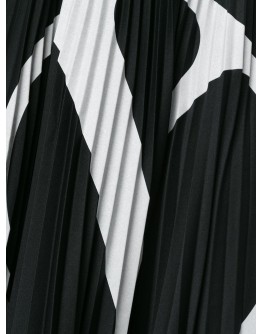 VLOGO-print pleated skirt 