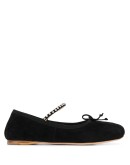 crystal-embellished ballerina flats
