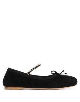 crystal-embellished ballerina flats