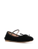 crystal-embellished ballerina flats