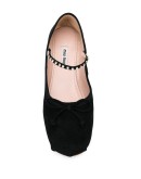 crystal-embellished ballerina flats