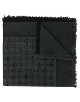 logo jacquard scarf