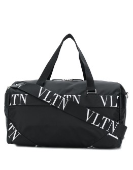 small Boston logo print holdall