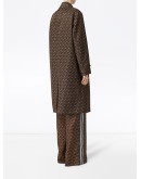 Keatsbridge single breasted Monogram print coat