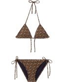 Monogram Print Triangle Bikini