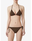 Monogram Print Triangle Bikini