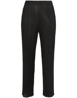 high-waisted slim fit trousers