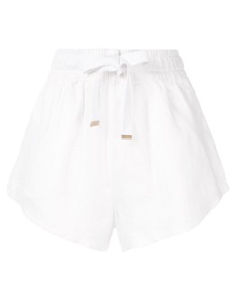 high-waisted drawstring shorts