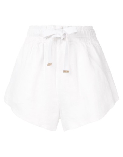 high-waisted drawstring shorts