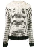 hooded stripe jumper