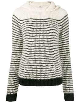 hooded stripe jumper