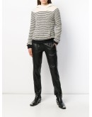 hooded stripe jumper