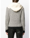 hooded stripe jumper