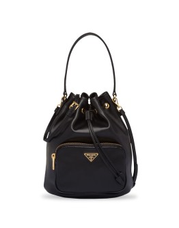 Leather bucket bag