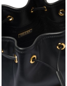 Leather bucket bag