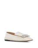 crystal-embellished square-toe slippers
