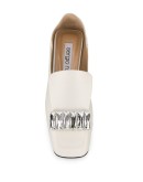 crystal-embellished square-toe slippers