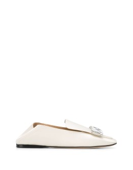 crystal-embellished square-toe slippers