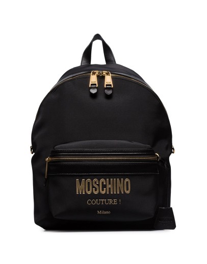 metal-logo backpack