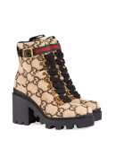 beige GG logo wool ankle boot