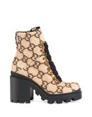 beige GG logo wool ankle boot