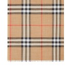 Lightweight Check Wool and Silk Scarf