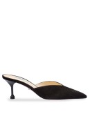 pointed suede mules