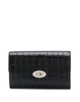 Darley shiny crocodile-effect wallet