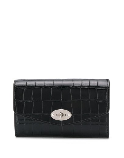 Darley shiny crocodile-effect wallet