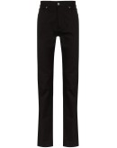 mid-rise straight-leg jeans