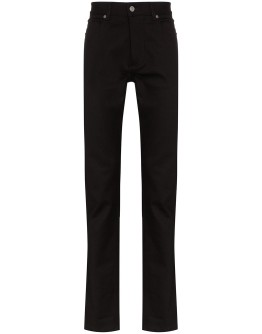 mid-rise straight-leg jeans