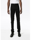 mid-rise straight-leg jeans