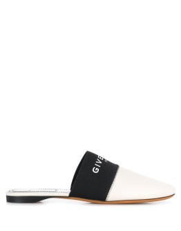 logo printed mules