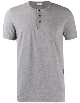 logo buttoned T-shirt