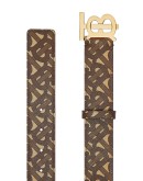 monogram print logo buckle belt