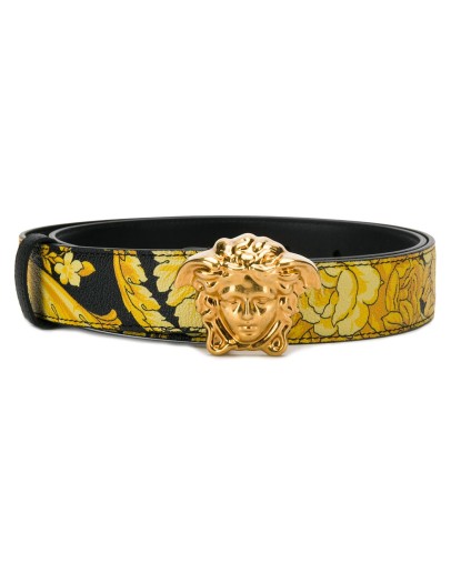 Hibiscus-print belt 