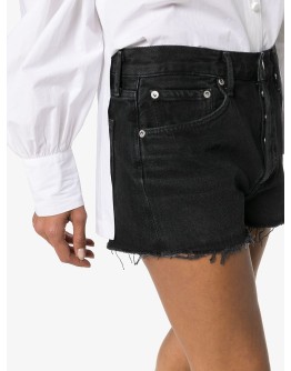 distressed denim shorts