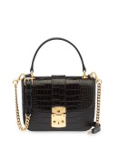 crocodile-effect tote bag