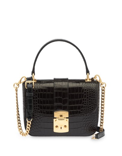 crocodile-effect tote bag