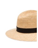straw hat with ribbon