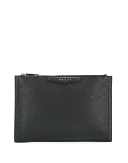 logo plaque clutch bag